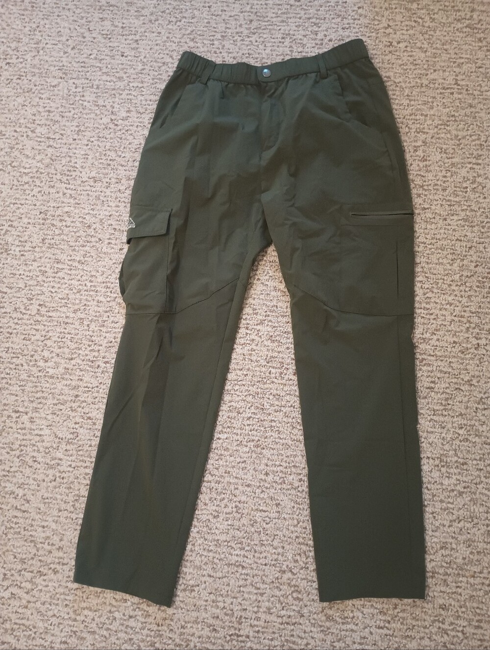 Women's Olive Green Moister Wicking Athletic Cargo Pants